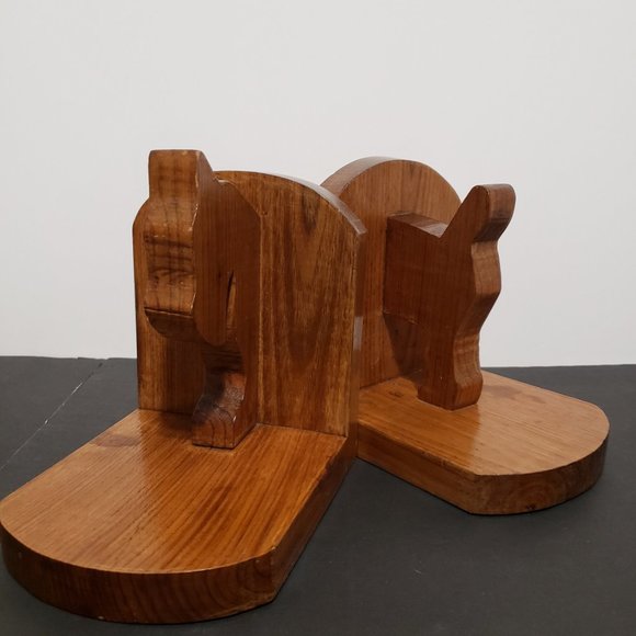 Rustic Folk Art Dog Bookends Scotties Terriers - Picture 4 of 5